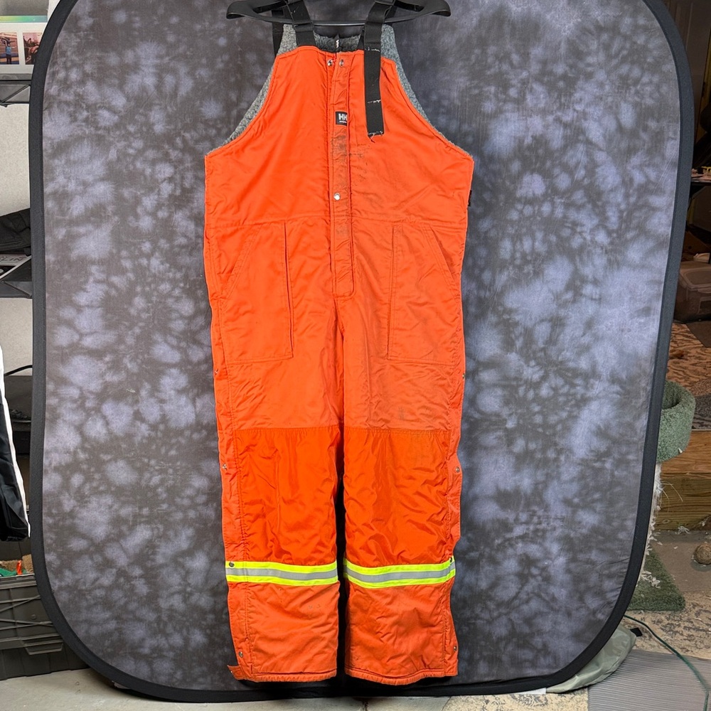 Helly Hansen Construction Hi-Viz Orange Workwear Fleece-Lined Overalls